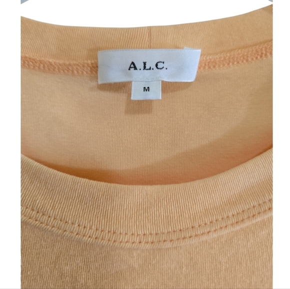 A.L.C. Orange Puff Sleeve Blouse with Puffed Sleeves in Apricot/Orange - Picture 3 of 6